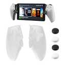 RHOTALL Silicone Grip Protective Case for PlayStation Portal,Soft Protection Skin Cover for PS Portal Remote Player,Shock Absorption Anti Fingerprint Handle Shell for PS5 Portal,4 Thumb Grips-White