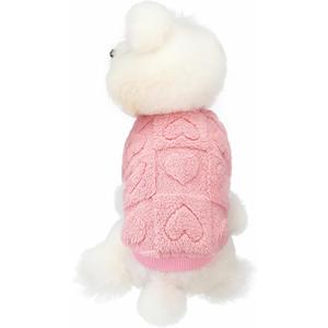 Dog Sweater Dog Clothes Heart Puppy Sweaters Christmas Sweater for Small Dogs Girl Boys Medium Dogs