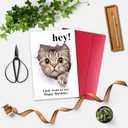 Funny Cat Birthday Card for Men Women, Naughty Birthday Card Gift for Cat Lover Friend Sister Brother Cousin Coworker