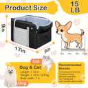 Dog Car Seats for Small Dogs, Center Console Dog Booster Portable Car Seat for Puppy, Doggy, Cats, Small Pets 0-15 lbs, with Safety Net
