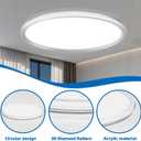 LED Ceiling Light 15-Inch Dimmable Flush Mount with 5CCT Adjustable Color Temperature (2700K-5000K), 35W 4000LM, Ceiling Light Fixture for Bedroom, Kitchen, Living Room, Office, and Hallway.