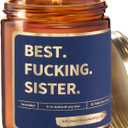 Best Sister Birthday Gifts from Sisters or Brothers - Funny Birthday Candle for Women - Unique Present Idea for Her from Brother for Big Sis for Christmas, Mother's Day - Lavender Vanilla Candle, 9oz