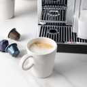 LE TAUCI 5 oz Espresso Mugs, Ceramic Small Stackable Coffee Cups, Designed for Double Shots of Espresso, Lungo and Tea, Perfect for Coffee Machine and Maker, Set of 3, White