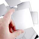Jetec 25 Pcs Mini Size Acrylic Square Mirror Adhesive Small Square Mirror Tiles for Crafts and DIY Projects Supplies (5 Inches)