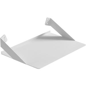 Metal Floating Shelves for Wall Shelf, Off Center Book Shelf for Decor, Modern Hanging Shelf for Storage with Lip for Living Room Bedroom Bathroom Kitchen Plants Shelving White 12x8 inch(30x20cm)