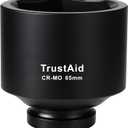 TurstAid 3/4 Inch Drive Impact Socket 65mm, Heavy Duty Cr-Mo Deep Impact Sockt, 6-Point Design, Metric