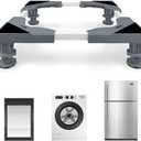 KUPAO Mini Fridge Stand Adjustable Universal Base with 4 Strong Feet Washer Dryer Pedestal for Small Refrigerator, Portable Compact Washer or Dryer, Grey