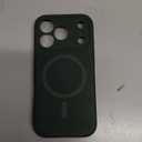 Miracase Magnetic for iPhone 17 Pro Case, Compatible with MagSafe, Integrated Silicone Camera Control Cover, 3.0mm Thicken Shockproof Drop Protection Phone Case for 17 Pro,Dark Green