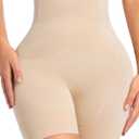 Tummy Control Shapewear for Women Seamless High Waist Shaper Shorts Butt Lifting Thighs Slimmer for Under Dress (Beige, XXL)