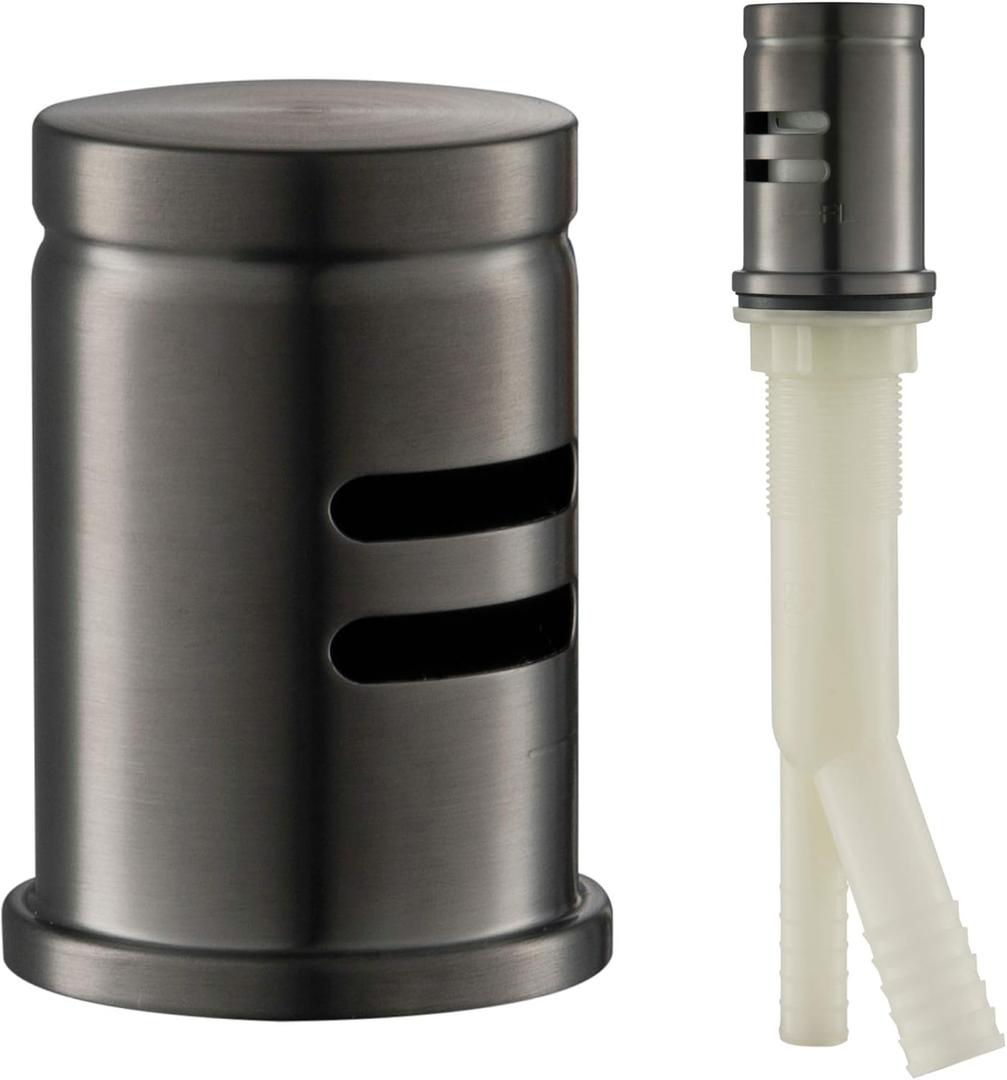 KRAUS Dishwasher Air Gap in Spot Free Black Stainless, KAG-2SFSB (Flat Top)