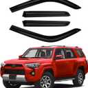 4Runner Rain Guards - Window Visors for Toyota 4Runner 2010-2024, Outside-Mount Tape-On Side Window Wind Deflectors for 4Runner Accessories, Vent Visors Shades Rainproof 4PCS