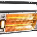 Electric Garage Heater 120V 1 Pack, 750/1500W Ceiling Mount Space Heater for Garage, Shop, Patio with 90 Adjustable Tilt, Dual Quartz Radiant, Safety Metal Grille and Overheat Protection