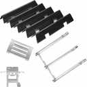 SafBbcue Grill Parts Kits for Weber Spirit II 300 Series GS4 Gas Grills 7636 Flavorizer Bars 69787 Burner Tube 67060 Heat Plate for Weber Spirit 2 300 Grill Replacement Parts E/S-330/310/320 (Black)