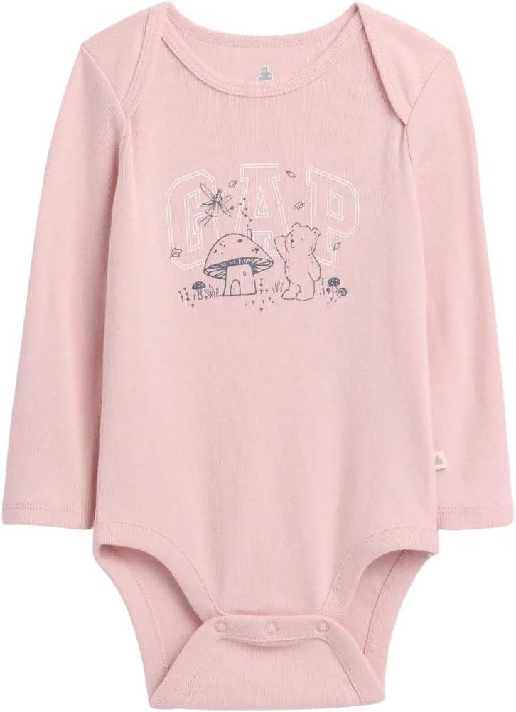 GAP baby-girls Long Sleeve Logo Bodysuit (6-12 Months, Primitive)