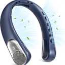 Meonov Neck Fan, LED Display USB Rechargeable Portable Fan, 360° Cooling Bladeless Personal Fan, 4000 mAh 3 Speeds Adjustable Wearable Fan for Women, Travel, Gift, Home, Office, Men