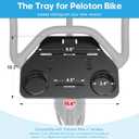 Desk Attachment for Peloton Bike+（Not Bike）, Tray Holder for Phone, Cup, Tablet, Ergonomic Platform Tray（Black）