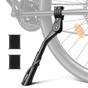 WSDCAM Bike Kickstand for Adult Bike, Adjustable Rear Side Bike Kick Stand for 24”-29" for Bicycles, Aluminum Alloy Sturdy Non-Slip Wider Base Stands For Mountain Bikes, Road Bikes, Cargo bicycle etc.