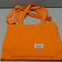 UERRUAM Corduroy Tote Bag for Women Work Crossbody Purse for Everyday,College,Travel,Lightweight Handbag Adjustable Strap (Large, Orange)