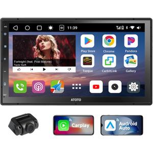 Android Car Stereo Wireless CarPlay & Android Auto, 7" QLED 8-Core Car Stereo Receivers, DriveChat AI Assistant & Split-Screen, Built-in 4G LTE, WiFi/Dual BT/USB Tethering, GPS Tracking, HD LRV, SCVC