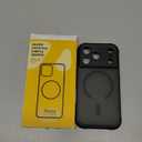 Thomo Magnetic for iPhone 17 Pro Case, [Compatible with Magsafe] [Full Camera Protection] Translucent Matte Military Grade Shockproof with Anti-Fingerprint Phone Cover 2025, Black