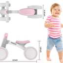 SEREED Baby Balance Bike for 1 Year Old Boys Girls 12-24 Month Toddler Balance Bike, 4 Wheels Toddler First Bike, First Birthday Gifts