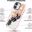 Bouvardia for iPhone 17 Case, Cute Girly Design for Women, Shockproof & Aesthetic, Floral: Sakura
