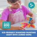 Educational Insights Jumbo Gem Kit - DIY Crafts for Kids Ages 4-8, Mess Free Toddler Arts and Crafts, Diamond Painting Kits for Kids 5-7, Beginner Paint By Gem Art Kits, Sticker Diamond Craft Kit, 10.9 Inches X 10.2 Inches X 2.1 Inches
