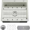 Stainless Steel Kitchen Sink, 25x22x6 Inch Low Height Design Single Bowl Drop In Topmount Kitchen Sink Come With Accessories Ensure Individuals With Limited Mobility Easily Accessing And Using