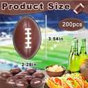 Wettarn 200 Pcs 3.54 Inch Mini Footballs Bulk Foam Small Soft Stress Sport Tiny Balls for Adults Indoor Outdoor Play Rewards Party Favors Gift Decorations (Brown), 3.54 x 2.28 inches