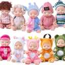 Haawooky 10 Pcs Mini Baby Dolls,Cute Tiny Baby Doll Gifts for Kids,Lifelike Realistic Small Baby Dolls for Girls Boys and Kids Big Easter Birthday Gift