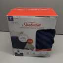 Sunbeam Electric Heated Bed Blanket Navy Soft Microplush 12 Heat Settings Twin 84 x 62, Navy