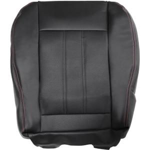 NLQR Front Driver or Passenger Side Bottom Replacement Perforated Seat Cover fit for Chrysler Town and Country 2011 2012 2013 2014 2015 2016 fit for Dodge Grand Caravan 2008-2020 Black with red Stitch