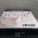 Drive Medical 2-in-1 Raised Toilet Seat with Removable Padded Arms - Elevated Bathroom Safety Support - Secure Locking Attachment - Easy Height Assistance - Durable Construction, Standard Toilets