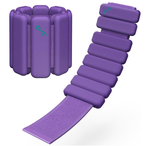 Sportneer Wrist & Ankle Weights for Women Men - 1 Pair (1 lb/2 lb Each) | Adjustable Weighted Bracelet Silicone Bangles for Yoga, Dance, Pilates, Cardio, Aerobics, Gym, Pool Exercises and Jogging (Blue Aura)