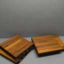 9 PCS Interlocking Deck Tiles 12" x 12" - Premium Acacia Wood Patio Tiles Waterproof - Deck Tiles Interlocking All Weather Waterproof Flooring - Easy Installation for Indoor & Outdoor (Golden Steak)