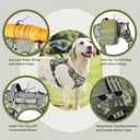 Tactical Dog Harness Camo No-Pull K9 Molle Dog Vest with Hook and Loop Panels Adjustable Military Pet Harness with Front Clip for Small Dogs Training Walking, S