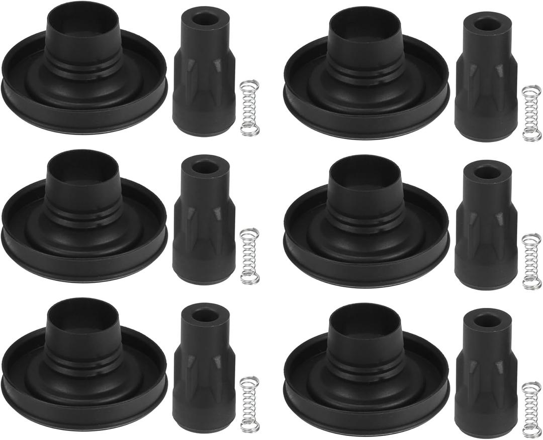 Engine Ignition Coil Boot Kit No.7T4Z12029DA/7T4E12A375EE - Car Inner - for Ford F150 2011-2016 Rubber Black - 6 Set