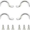 Tie Down Anchors for Bimini Top Eye Straps - Heavy Duty 316 Stainless Steel Pad Eyes/Footman's Loops for Boat & Kayak Deck Rigging (M5 M6 M8 M10 Sizes)