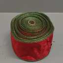 Suncalla Red Velvet Ribbon 4 Inch Wide x 20 Yards Christmas Double Sided Wired Ribbon Gift Wrapping Floral Arrangements Christmas Tree Decoration Bows Wreaths Home Decor