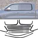 Black Window Trim for 2019-2026 Ram 1500 Crew Cab Chrome Delete Blackout