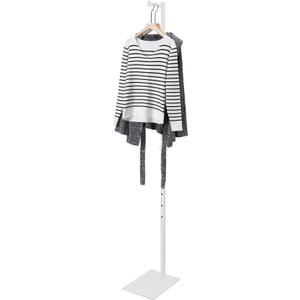 Sintuff Clothing Display Stand 48-72 Inches Adjustable Metal Rack, White