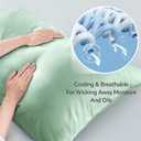 BEDELITE Pillow Cases Queen Size Set of 2, Rayon Derived from Bamboo, Cooling Pillow Cases for Hot Sleepers & Night Sweats, Breathable and Silky Soft Envelope Pillowcases(Mint Green, 20"x30")