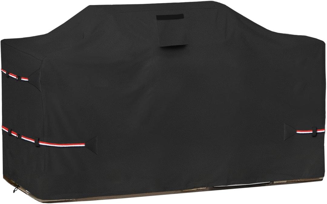 Bitubi 98 Inch Island Grill Cover - 600D Heavy Duty Waterproof All Weather Protection Extra Large Grill Cover,Black