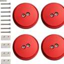 Corvette Jack Pucks Aluminum Lifting Puck Pad Compatible with Porsche Corvette C7 C6 C5 C8 Z06 1997-2025 (Pack of 4) (Red)