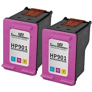 SPEEDYINKS Remanufactured Ink Cartridge Replacement for HP 901 (Color, 2 Cartridge Pack) Compatible with The Following HP Printer Model HP Office Jet J4540