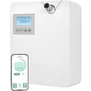 Smart Scent Air Machine for Home - Waterless Essential Oil Diffuser with Cold Air Diffusion Technology, HVAC Scent Diffuser 300ml for Large Room, Professional Atomizing Cover Up to 2,000 SF.
