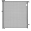 DEAR LOV Retractable Mesh Baby Gate, 33" Tall, Extends up to 55" Wide, Child Safety Gate for Doorways, Stairs, Hallways, Indoor/Outdoor (33"x55", Gray)