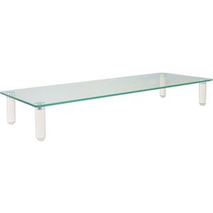 Kantek Glass Monitor Riser with 5mm Tempered Glass Platform and 40-Pound Capacity, 22-Inch W x 8.25-Inch D x 3.25-Inch H, Clear Glass (MS370)