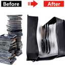 Siveit CD/DVD Binder, CD DVD Case Holder Binder 400 Capacity CD/DVD Wallet Storage Booklet Album Box (White binder, PU Black)