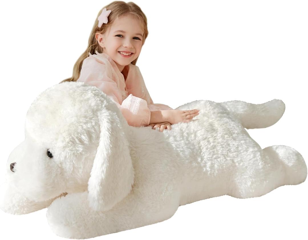 IKASA Giant Labrador Dog Stuffed Animal Puppy Plush Toy,30" Big Large Jumbo Soft Toys,Cute Huge Size Fat Fluffy Plushy Plushie,Gifts for Kids